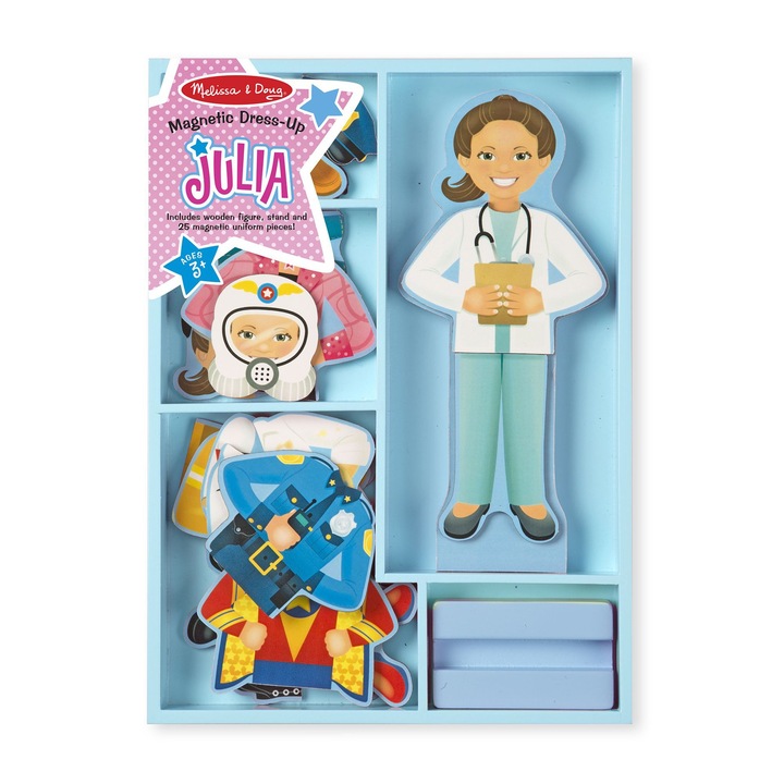 Mágneses öltöztetős játék, Melissa & Doug, Julia and the trades