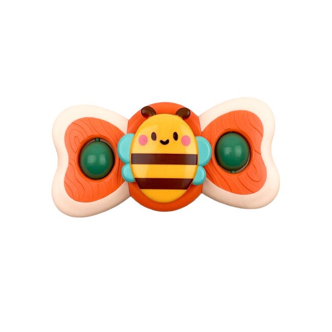 Jucarie Spinner pentru copii cu 2 laturi, Spinimals Premium Albina, Portocaliu