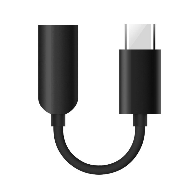 Adaptor telefon, Xiaomi, Universal, USB-C - Jack 3.5mm, Negru