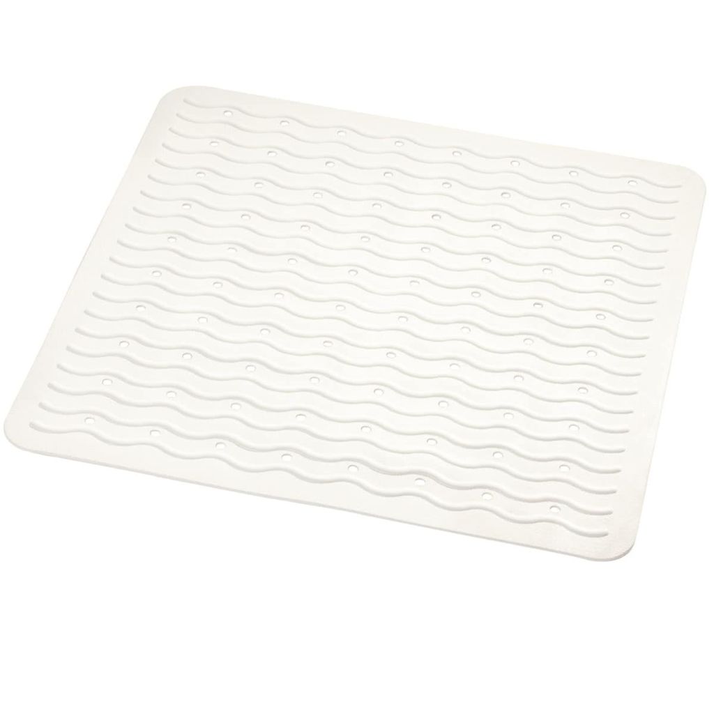 Covor antiderapant de baie Playa RIDDER, 68401, Cauciuc sintetic, 54 x 54 x 0,5 cm, Alb