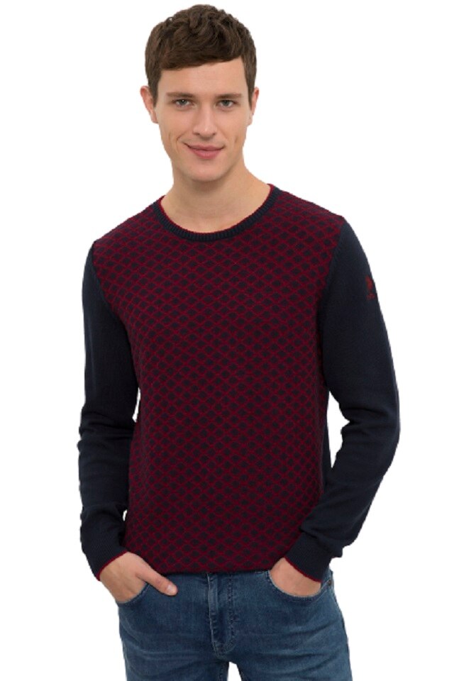 Pulover barbati , U.S. Polo Assn.,1056253, Bleumarin/Rosu