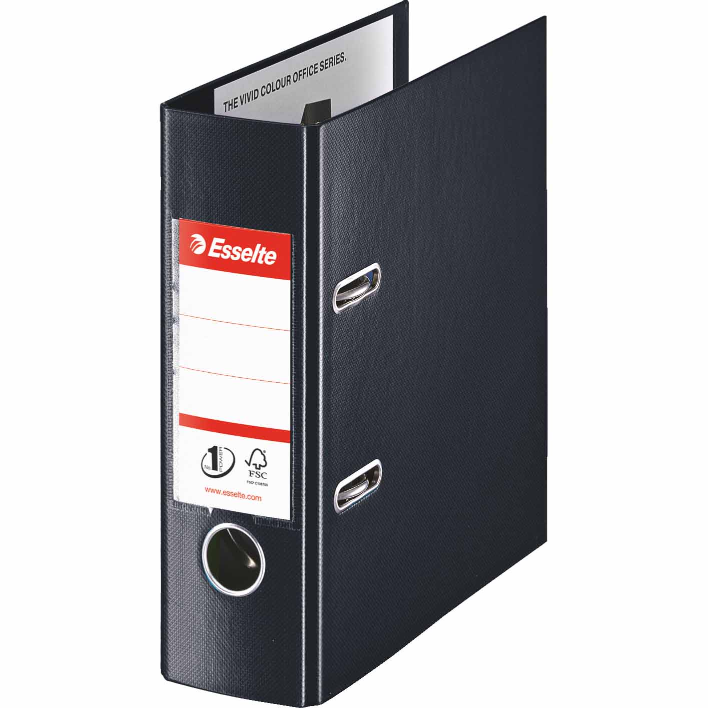 Biblioraft Esselte No.1 Power VIVIDA, PP/PP, A5, 7,5 cm, negru