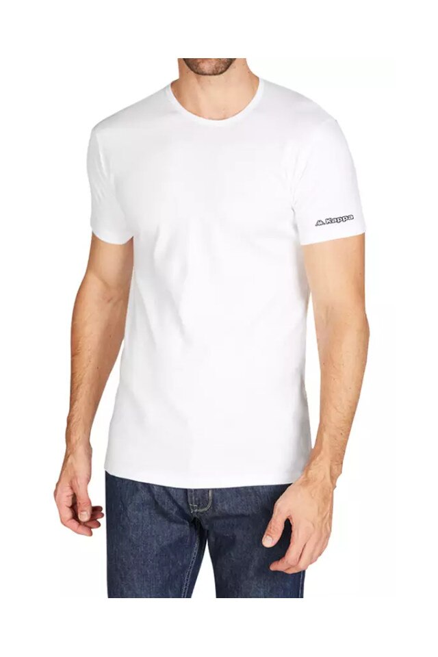 Tricou Barbati Kappa din Bumbac, Alb