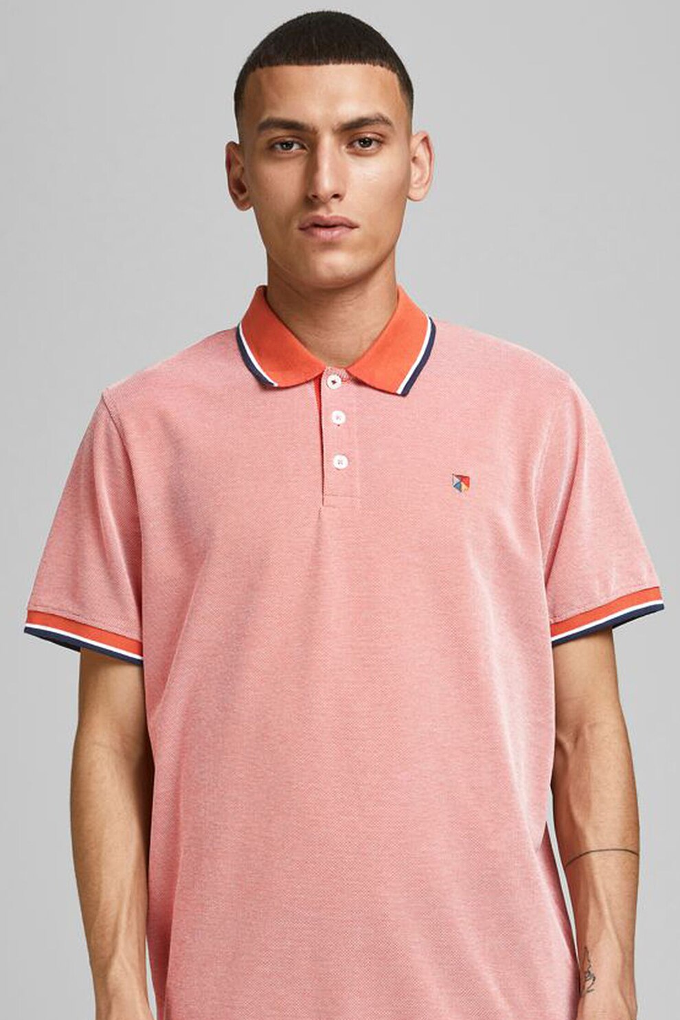 Jack&Jones, Tricou polo regular fit Luwin, Oranj persan, S