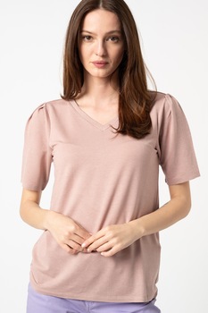 JdY, Tricou cu decolteu in V Runa, Piersica JdY, Tricou cu decolteu in V Runa, Piersica