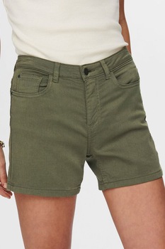 JdY, Pantaloni scurti cu talie medie Lara, Verde sparanghel JdY, Pantaloni scurti cu talie medie Lara, Verde sparanghel