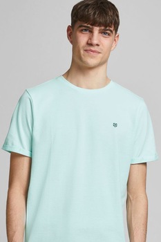 Jack&Jones, Tricou slim fit Blahardy, Albastru aquamarin Jack&Jones, Tricou slim fit Blahardy, Albastru aquamarin