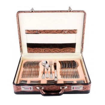 Set tacamuri 72 piese in diplomat otel inoxidabil Zephyr Set tacamuri 72 piese in diplomat otel inoxidabil Zephyr