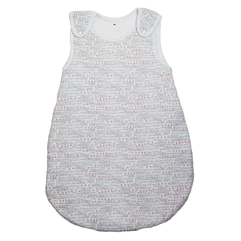 Sac de dormit, bumbac, cu umplutura, Lovely, alb 52 - 68 cm