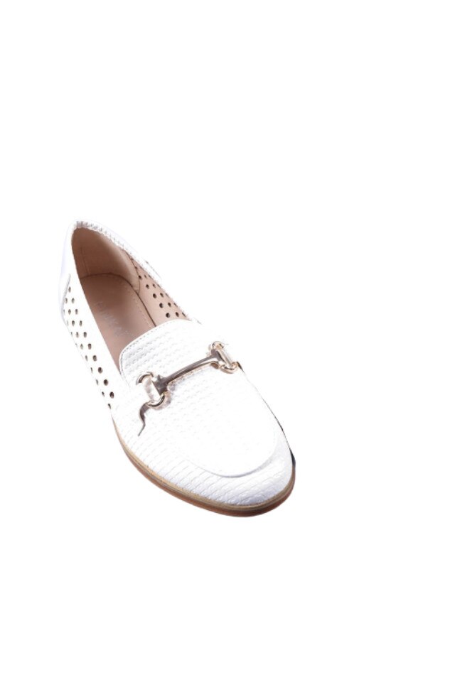 Mocasini dama Olivia, Alb