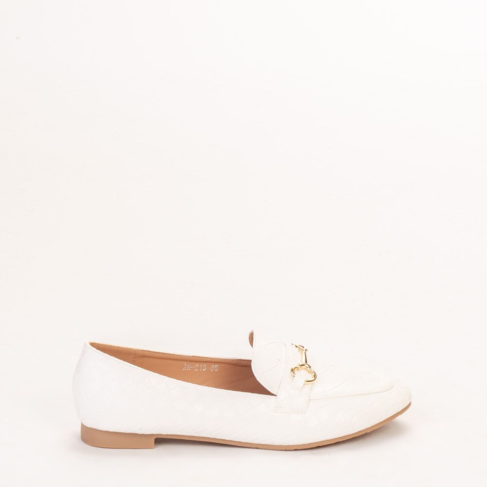 Mocasini dama Alani, Alb