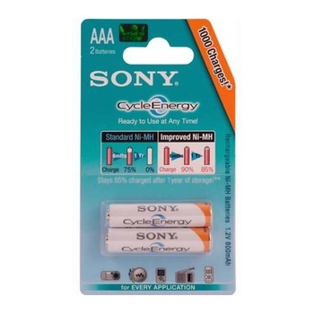 Acumulatori Sony NHAAAB2K, 2 x AAA 800 mAh Acumulatori Sony NHAAAB2K, 2 x AAA 800 mAh
