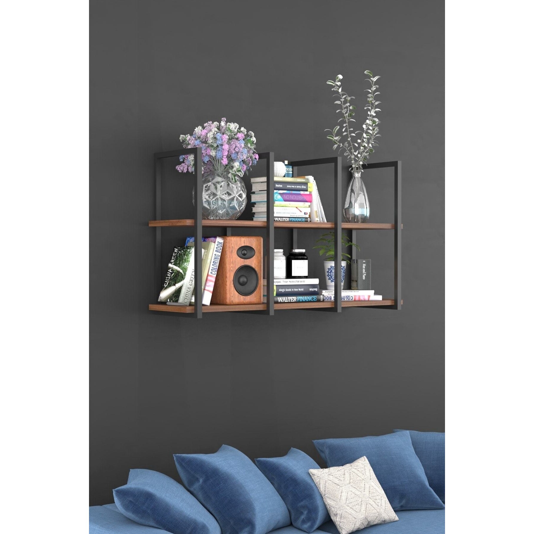 Raft de perete Maro retro, 30x100x60 cm