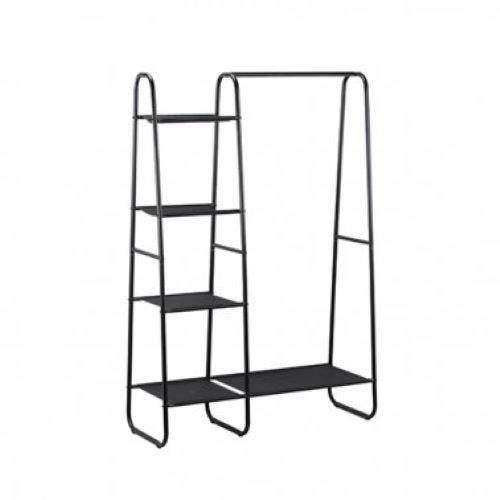 Suport haine pentru garderoba, 100 x 150 x 40 cm, negru, Cassatex