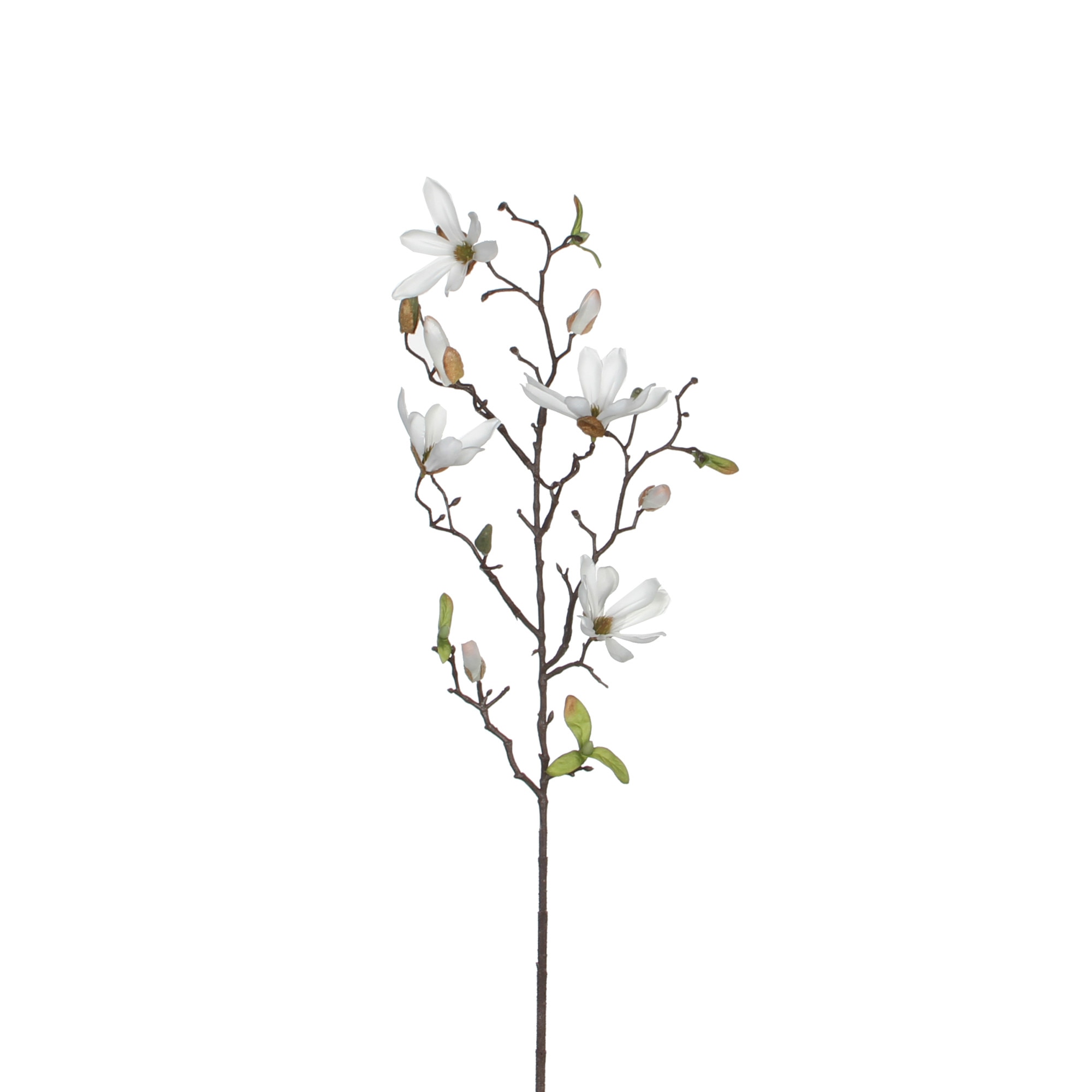 Creanga artificiala Magnolia, alb, 75 cm