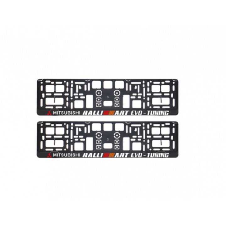 2 db Mitsubishi Ralli rendszámtartó készlet Cikksz