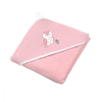 Prosop BabyOno copii cu gluga 85x85 cm velur Roz Prosop BabyOno copii cu gluga 85x85 cm velur Roz