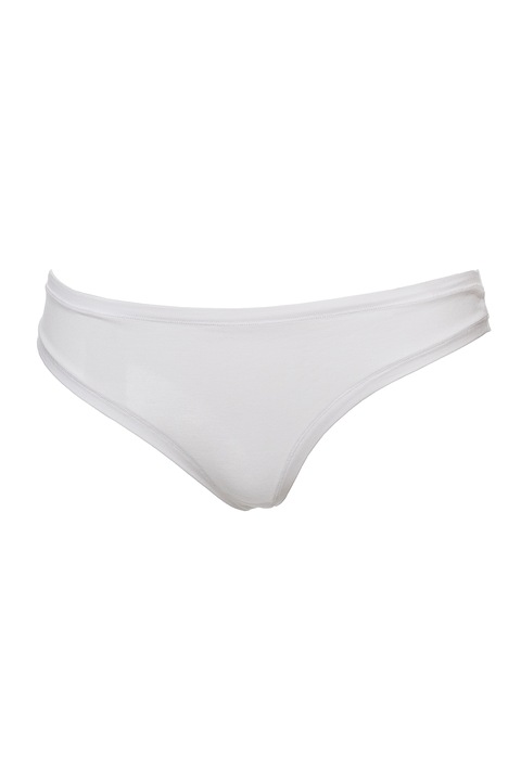 Chiloti din bumbac organic, model brazilian, Natural Cotton 1447, Alb