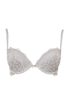 Sutien cu burete subtire si push-up natural din dantela , Intimamoda Chateau 6834, Gri Sutien cu burete subtire si push-up natural din dantela , Intimamoda Chateau 6834, Gri