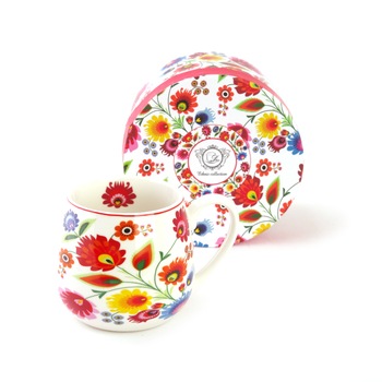 Cana ceramica mare in ambalaj cadou - model polonez  Cana ceramica mare in ambalaj cadou - model polonez