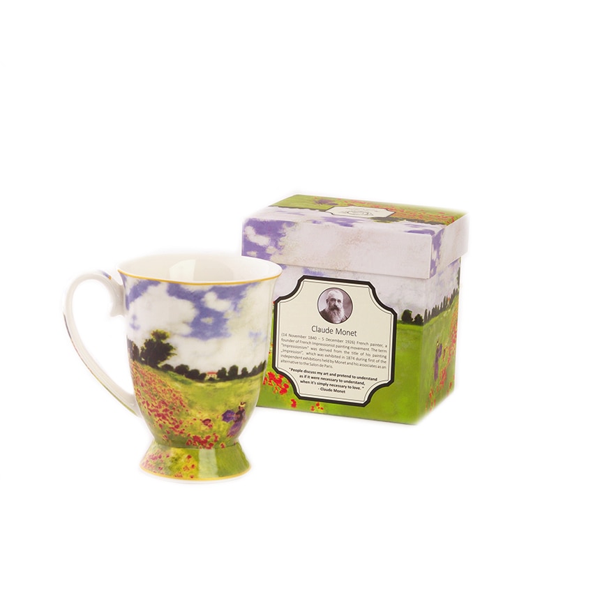 Cana ceai ceramica in cutie cadou decor CLAUDE MONET 
