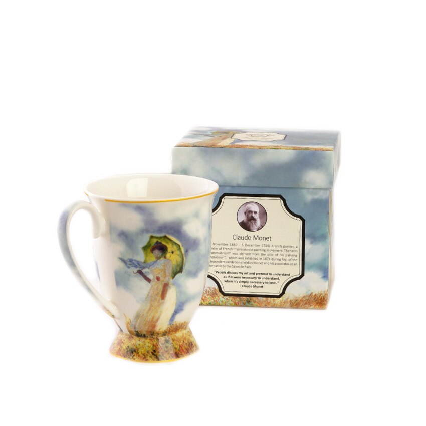 Cana ceai ceramica in cutie cadou decor CLAUDE MONET 