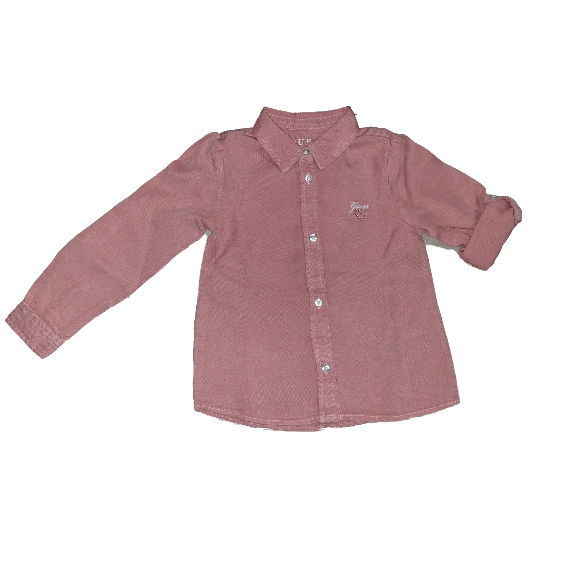 Camasa roz Guess, din bumbac, 4 ani