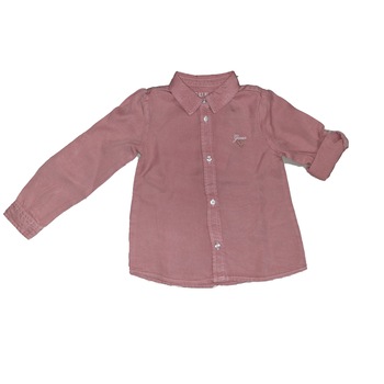 Camasa roz Guess, din bumbac, 4 ani Camasa roz Guess, din bumbac, 4 ani