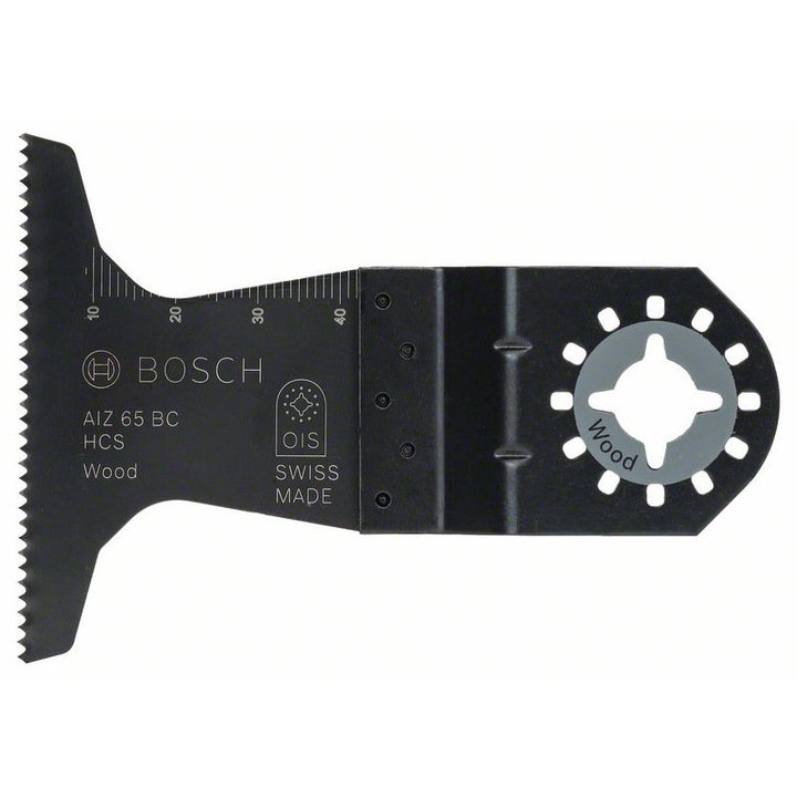 Set 25 panze pentru fierastrau multicutter, Bosch AIZ 65 BC HCS Wood, OIS, intrare directa in lemn