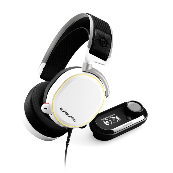 Геймърски слушалки SteelSeries Arctis Pro + GameDAC White, DTS