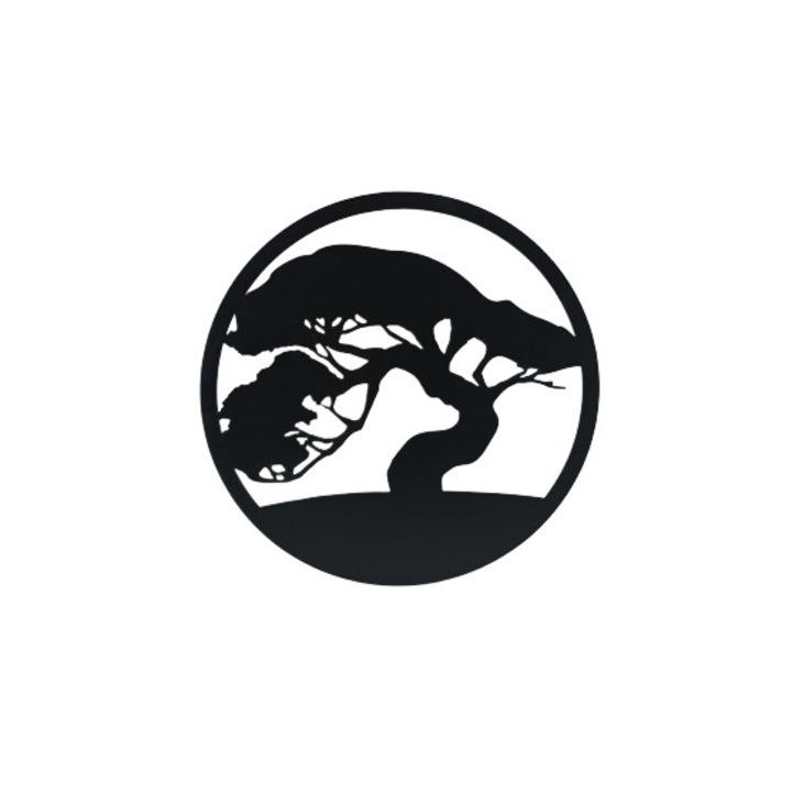 Decoratiune blank bonsai pentru licheni, neagra, 30 cm