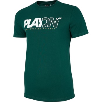 Tricou pentru barbati, 4F, cu imprimeu, model regular, verde Tricou pentru barbati, 4F, cu imprimeu, model regular, verde