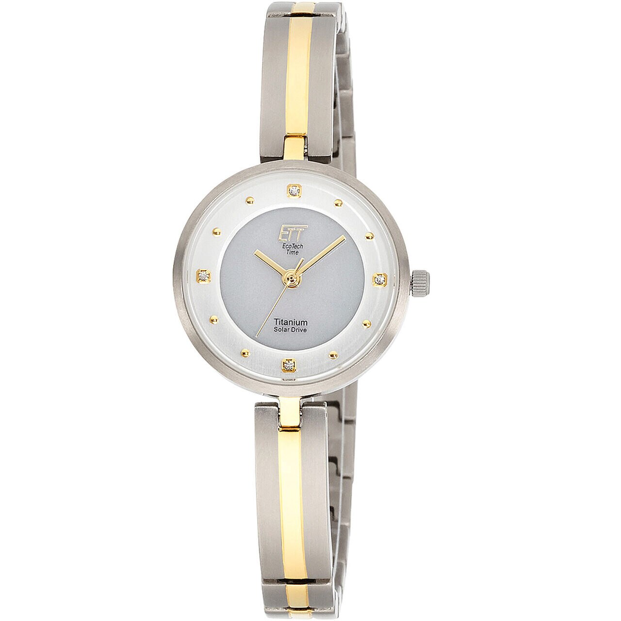 Ceas de dama Ett ELT-12113-24M, Quartz, 26mm, 5ATM, Argintiu