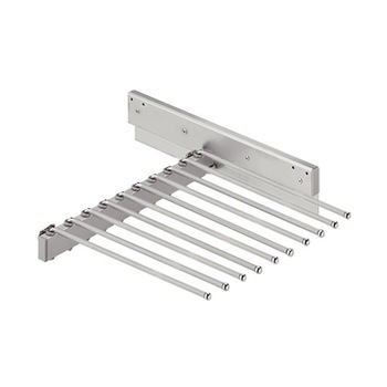 Dressing suport pantaloni extensibil, perete otel cromat, 465x505x100mm Dressing suport pantaloni extensibil, perete otel cromat, 465x505x100mm