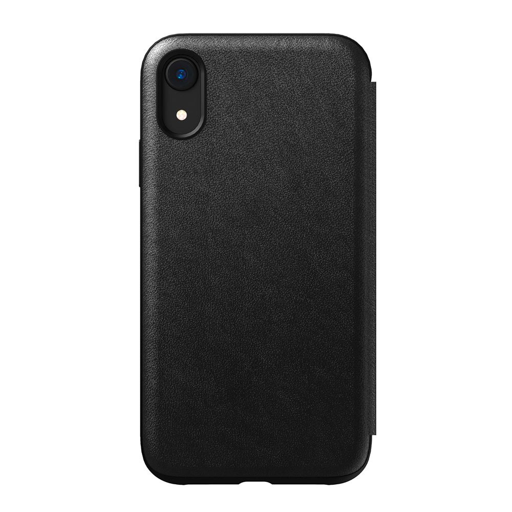 Husa flip cover Nomad Tri Folio, Piele ecologica, Pentru iPhone XR, Negru