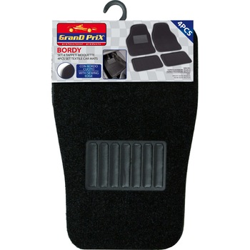 Set covorase textil Grand Prix Bordy, 4 bucati, negru Set covorase textil Grand Prix Bordy, 4 bucati, negru