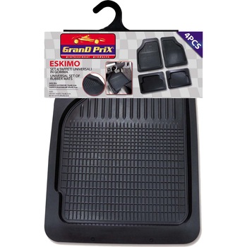 Set covorase PVC Grand Prix Eskimo, 4 bucati, negru Set covorase PVC Grand Prix Eskimo, 4 bucati, negru