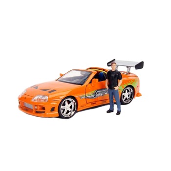 Macheta auto Toyota Supra (1995) cu figurina Brian, 1:24, Metal Kit, Jada Toys Macheta auto Toyota Supra (1995) cu figurina Brian, 1:24, Metal Kit, Jada Toys