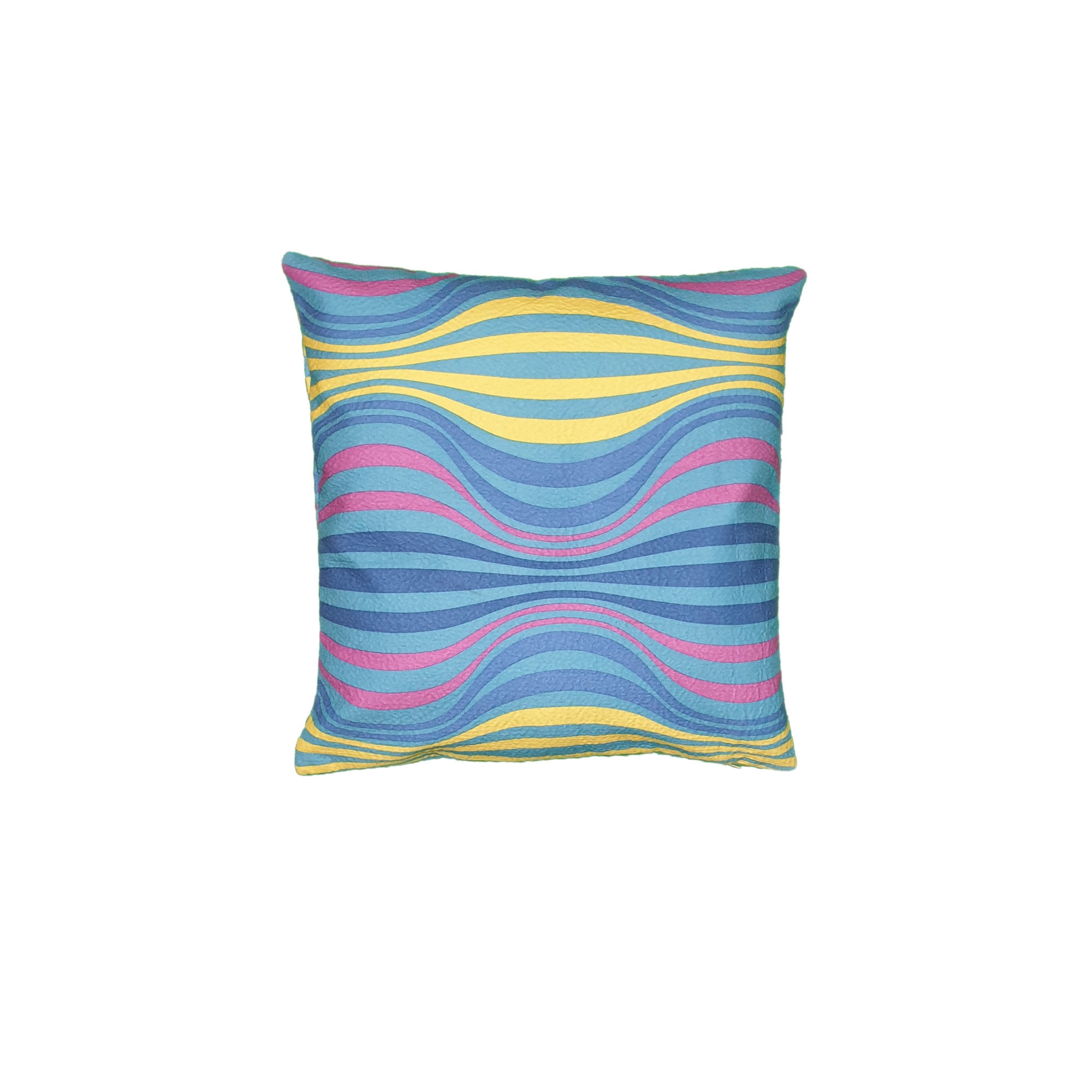 Perna decorativa valuri 43 x 43 cm, Nichita Impex, albastru