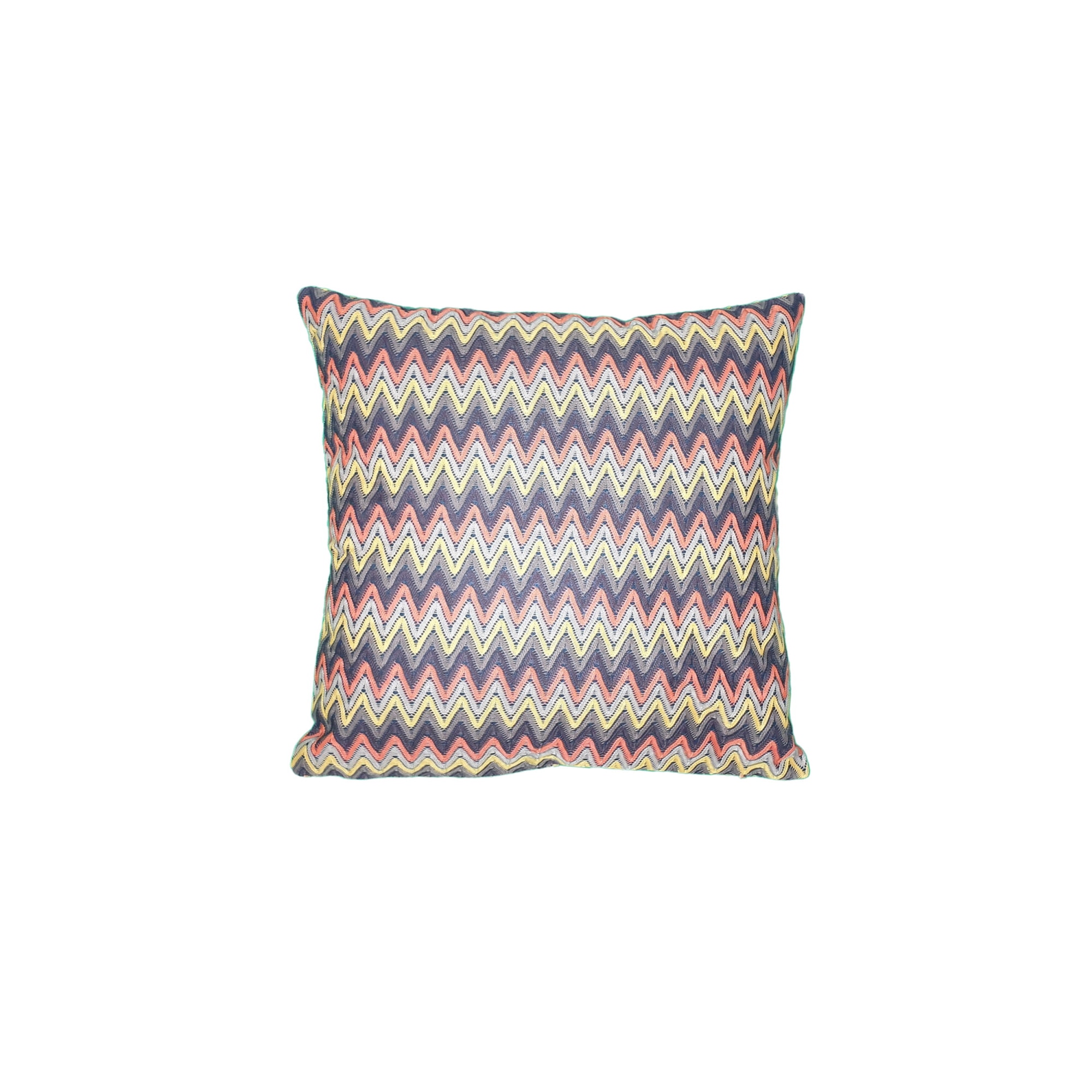 Perna decorativa zigzag 43 x 43 cm, Nichita Impex, portocaliu/maro