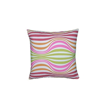 Perna decorativa valuri 43 x 43 cm, Nichita Impex, roz Perna decorativa valuri 43 x 43 cm, Nichita Impex, roz
