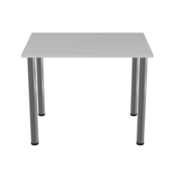 Masa dining / bucatarie, Mobiref, 93 cm x 68 cm x 73 cm, PAL Alb 18 mm, picioare crom lucios, reglabile Masa dining / bucatarie, Mobiref, 93 cm x 68 cm x 73 cm, PAL Alb 18 mm, picioare crom lucios, reglabile