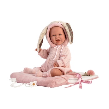 Papusa Llorens, Mimi cu saculet de dormit, cu sunete, 42 cm Papusa Llorens, Mimi cu saculet de dormit, cu sunete, 42 cm