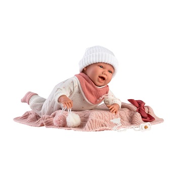 Papusa Llorens, Mimi cu paturica, cu sunete, 42 cm Papusa Llorens, Mimi cu paturica, cu sunete, 42 cm