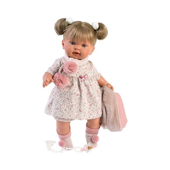 Papusa Llorens, Alexandra cu rochita inflorata, cu sunete, 42 cm Papusa Llorens, Alexandra cu rochita inflorata, cu sunete, 42 cm