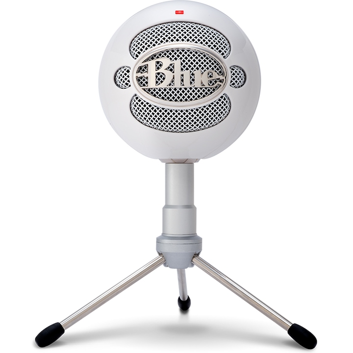 Microfon Blue Snowball iCE USB Profesional, PC & Mac, Gaming, Podcast, Streaming, Recording, White