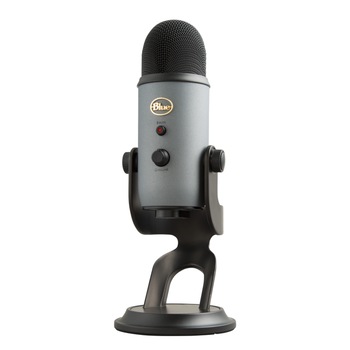 Microfon Profesional Blue Yeti USB, PC & Mac, Gaming, Podcast, Streaming, Recording, Multi-Pattern, Slate Microfon Profesional Blue Yeti USB, PC & Mac, Gaming, Podcast, Streaming, Recording, Multi-Pattern, Slate