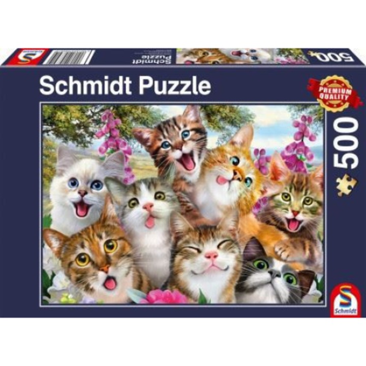 Puzzle Schmidt Selfie de pisica, 500 de piese