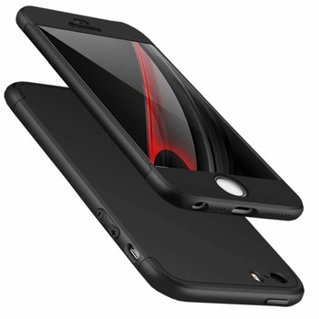 Husa pentru iPhone SE / 5s / 5, Protectie 360 - Spate si Laterale, GKK, Negru Husa pentru iPhone SE / 5s / 5, Protectie 360 - Spate si Laterale, GKK, Negru