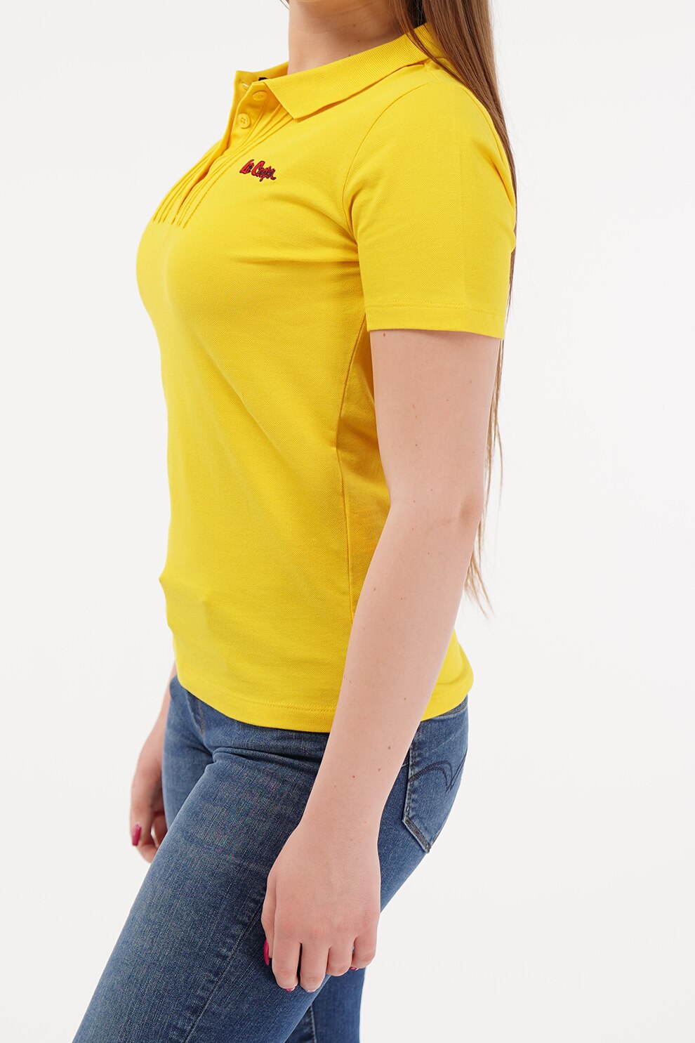 Lee Cooper, Tricou polo din pique, Galben sofran